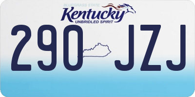 KY license plate 290JZJ