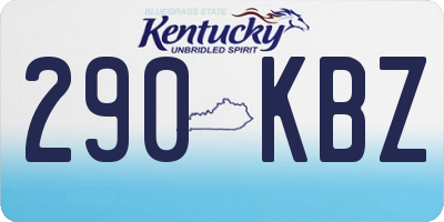 KY license plate 290KBZ