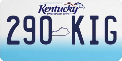 KY license plate 290KIG