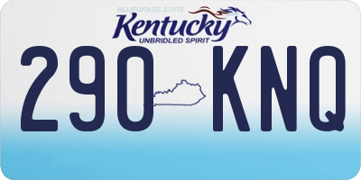 KY license plate 290KNQ