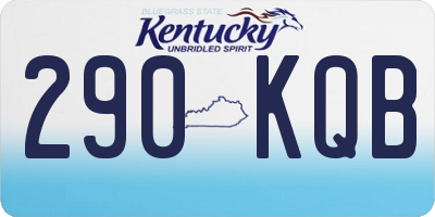 KY license plate 290KQB