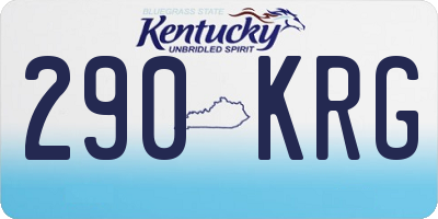 KY license plate 290KRG