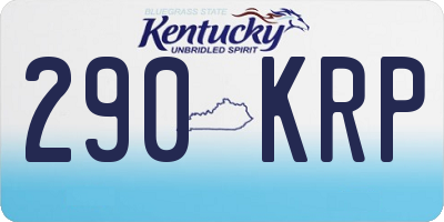 KY license plate 290KRP