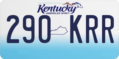 KY license plate 290KRR
