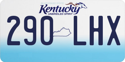 KY license plate 290LHX