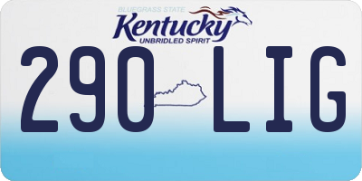 KY license plate 290LIG