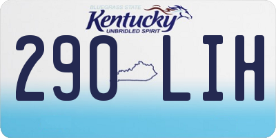 KY license plate 290LIH