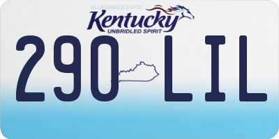 KY license plate 290LIL