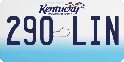 KY license plate 290LIN