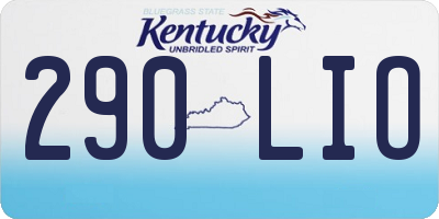 KY license plate 290LIO