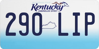 KY license plate 290LIP