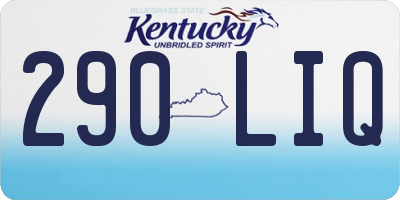 KY license plate 290LIQ