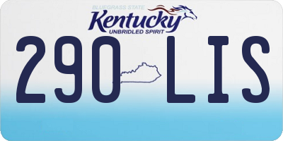 KY license plate 290LIS