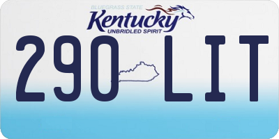 KY license plate 290LIT