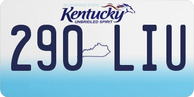 KY license plate 290LIU