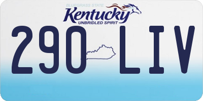 KY license plate 290LIV