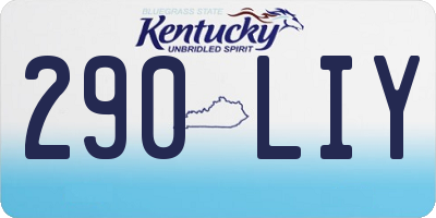 KY license plate 290LIY