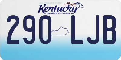 KY license plate 290LJB