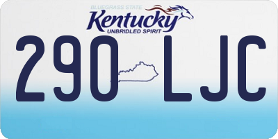 KY license plate 290LJC
