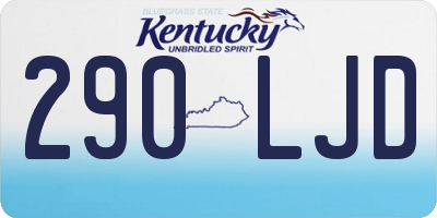 KY license plate 290LJD