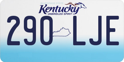 KY license plate 290LJE