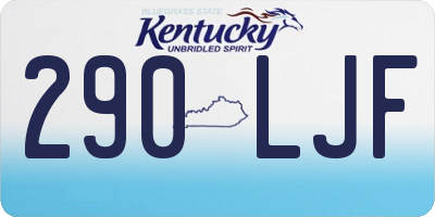 KY license plate 290LJF