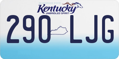 KY license plate 290LJG