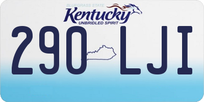 KY license plate 290LJI