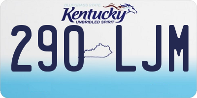 KY license plate 290LJM