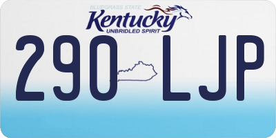 KY license plate 290LJP