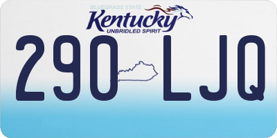 KY license plate 290LJQ