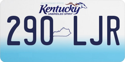 KY license plate 290LJR