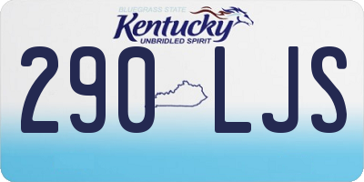 KY license plate 290LJS