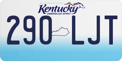 KY license plate 290LJT