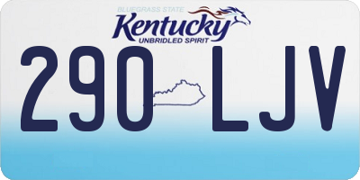 KY license plate 290LJV