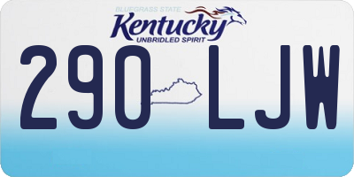 KY license plate 290LJW
