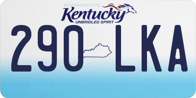 KY license plate 290LKA