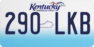 KY license plate 290LKB