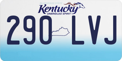 KY license plate 290LVJ