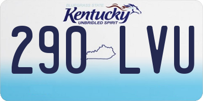 KY license plate 290LVU