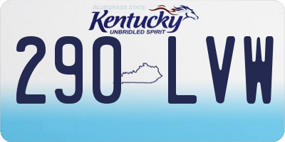 KY license plate 290LVW