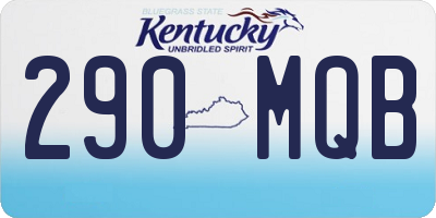 KY license plate 290MQB