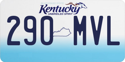 KY license plate 290MVL