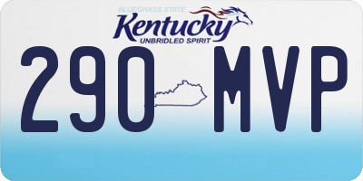 KY license plate 290MVP
