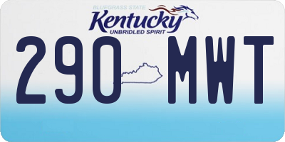 KY license plate 290MWT