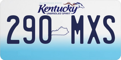 KY license plate 290MXS