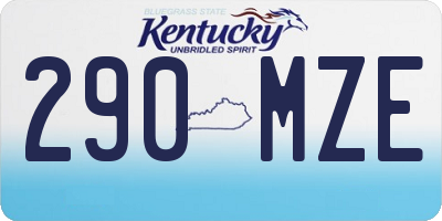 KY license plate 290MZE