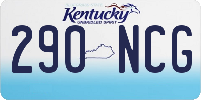 KY license plate 290NCG