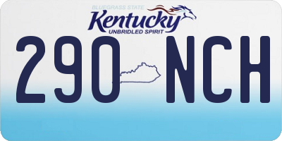 KY license plate 290NCH