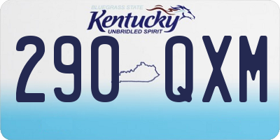 KY license plate 290QXM
